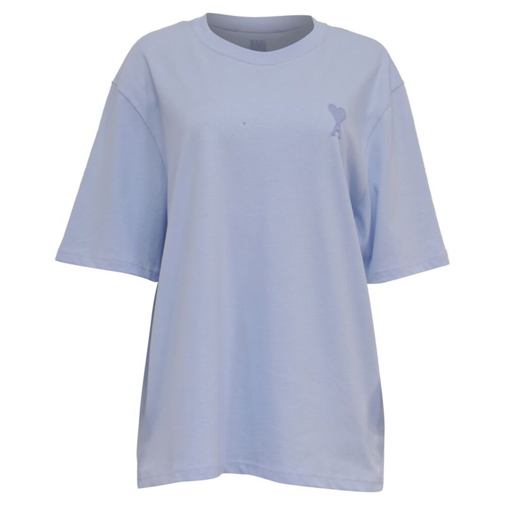 AMI Paris Ami de Cœur T-Shirt in Blue Cotton